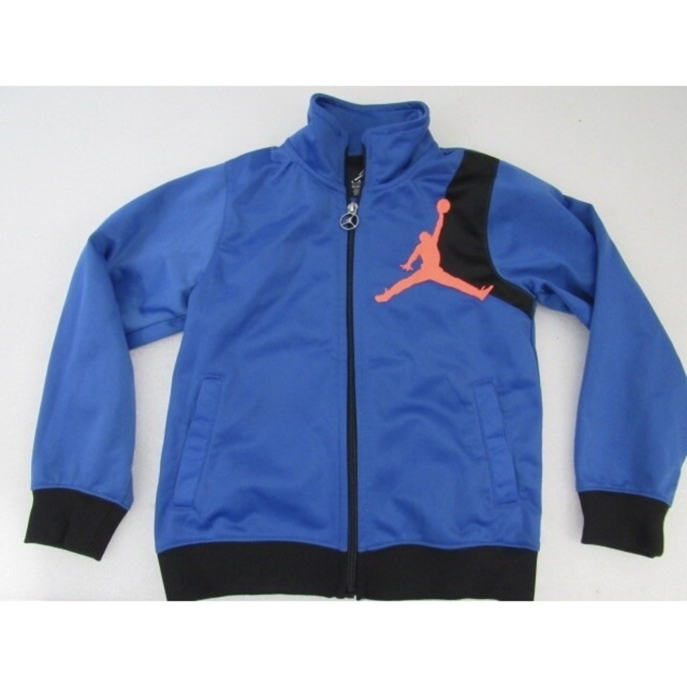 Jordan Blue Full-Zip Side Pockets Athletic‎ Jacket Youth Boys Size M (5-6)